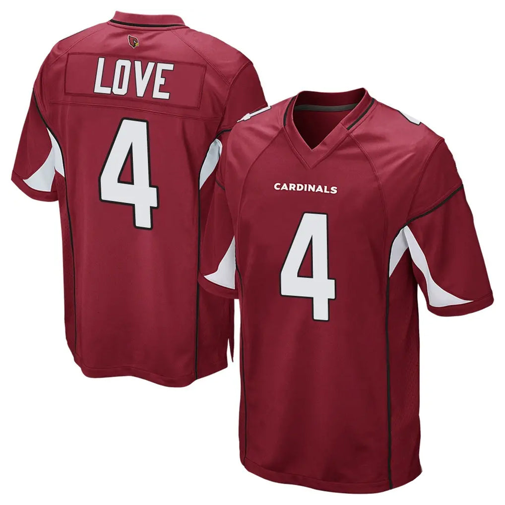 Johmsee A.Cardinals #4 Jeremiyah Love Player Cardinal Home Game Stitched Jerseys