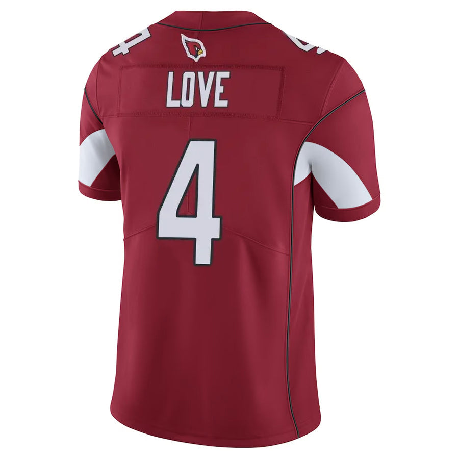 Johmsee A.Cardinals #4 Jeremiyah Love Player Cardinal Vapor Limited Home Game  Stitched Jerseys