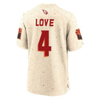Johmsee A.Cardinals #4 Jeremiyah Love Player Cream Rivalries Collection Game Stitched Jerseys