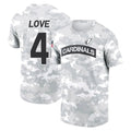 Johmsee A.Cardinals #4 Jeremiyah Love Player Salute to Service Hoodies & T-Shirts Football Jerseys