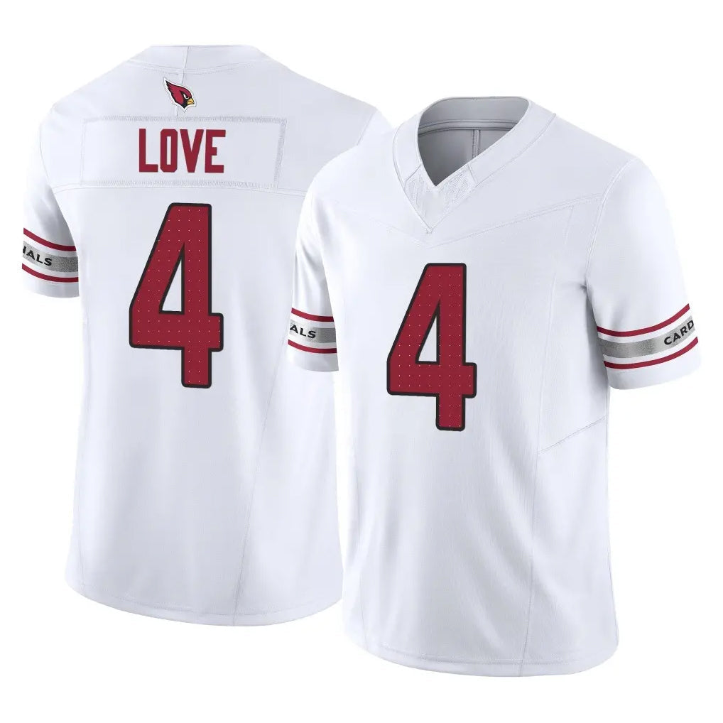 Johmsee A.Cardinals #4 Jeremiyah Love Player White Vapor F.U.S.E. Limited Home Game Stitched Jerseys