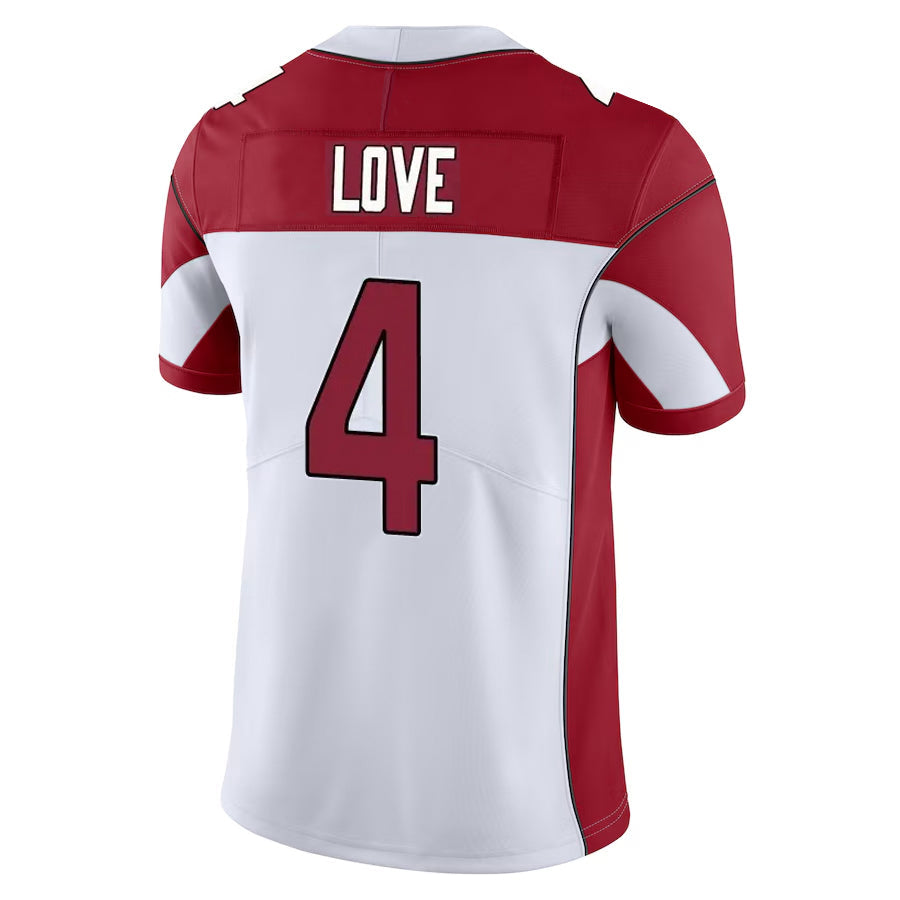 Johmsee A.Cardinals #4 Jeremiyah Love Player White Vapor Limited Home Game Stitched Jerseys