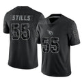 Johmsee A.Cardinals #55 Dante Stills Player Black RFLCTV Limited Home Game Stitched Jerseys