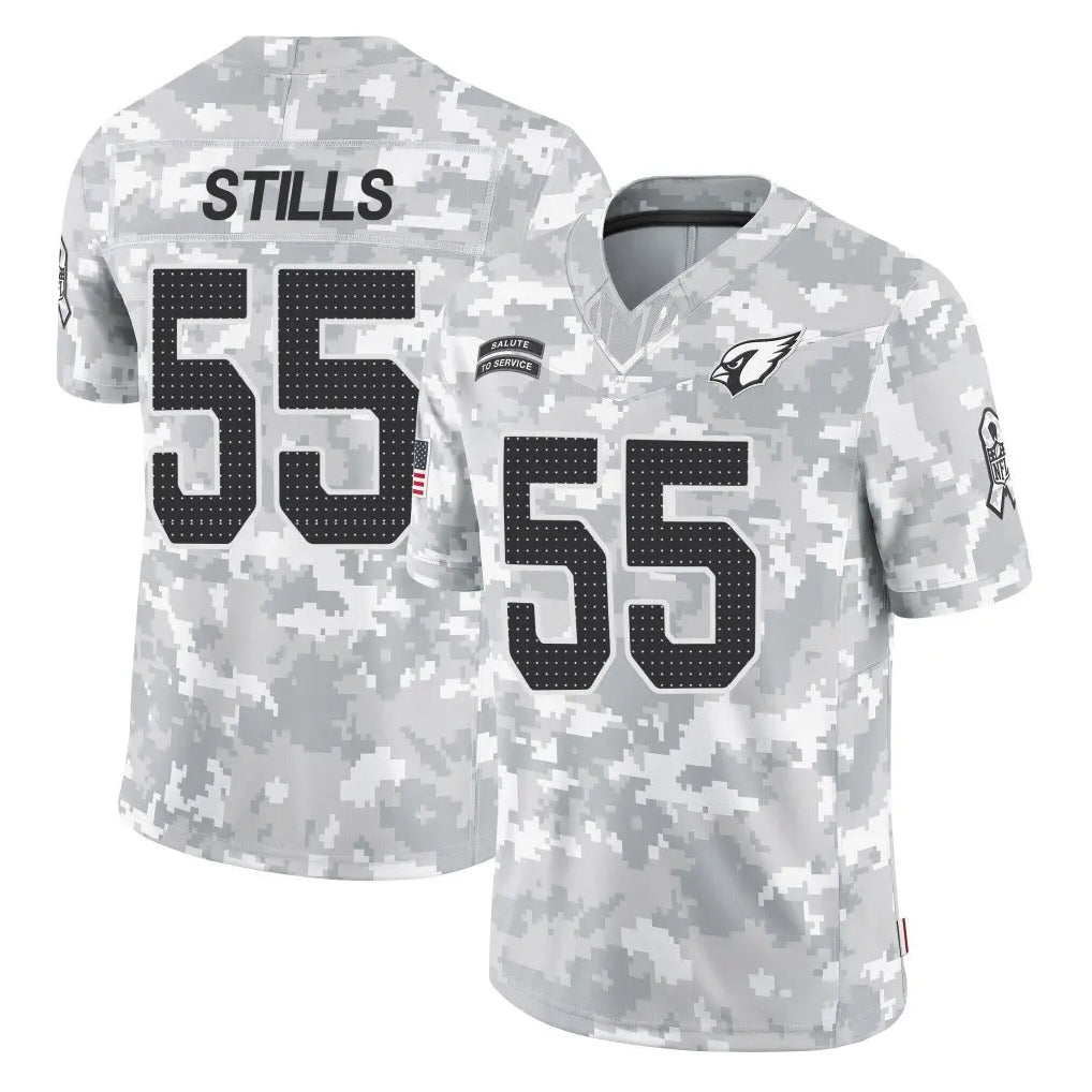 Johmsee A.Cardinals #55 Dante Stills Player Camo Salute to Service Limited Home Stitched Jerseys