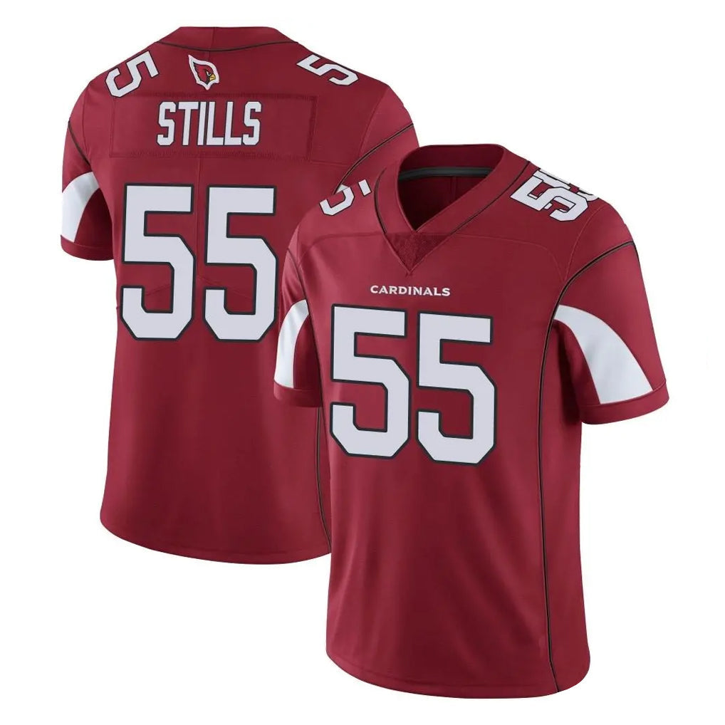 Johmsee A.Cardinals #55 Dante Stills Player Cardinal Vapor Limited Home Game  Stitched Jerseys