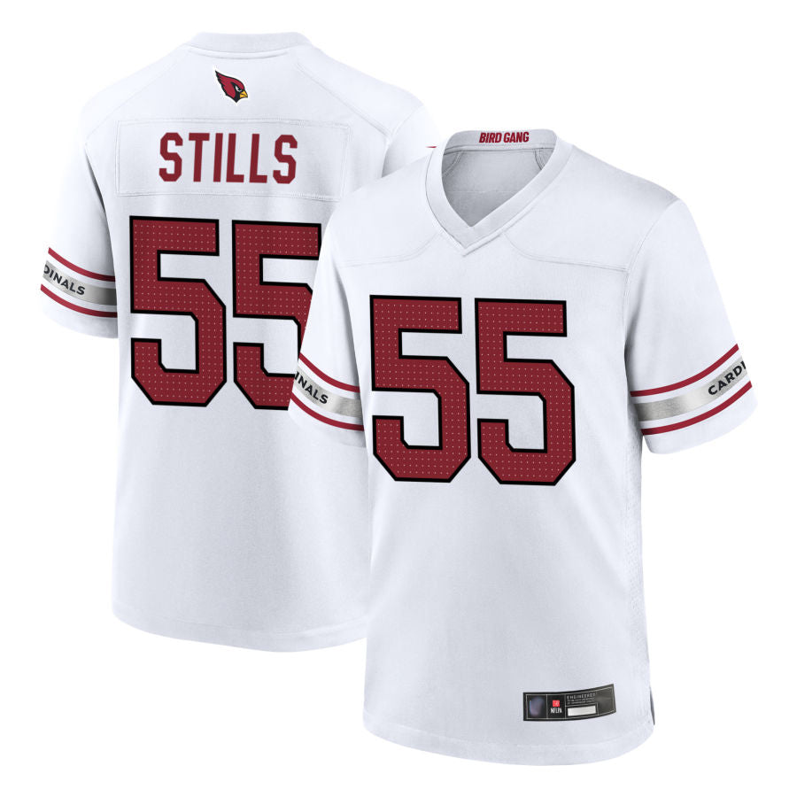 Johmsee A.Cardinals #55 Dante Stills Player White Home Game Stitched Jerseys