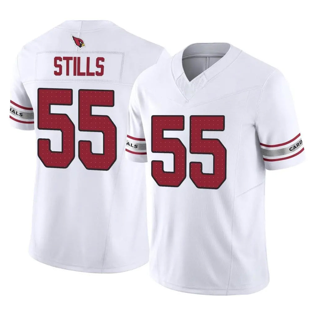 Johmsee A.Cardinals #55 Dante Stills Player White Vapor F.U.S.E. Limited Home Game Stitched Jerseys