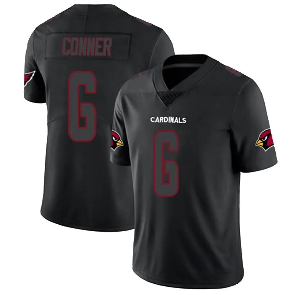 Johmsee A.Cardinals #6 James Conner Player Black Impact Limited Home Game Stitched Jerseys
