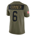 Johmsee A.Cardinals #6 James Conner Player Olive Salute To Service Home Game Stitched Jerseys