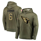 Johmsee A.Cardinals #6 James Conner Player Olive Salute to Service Limited Hoodie Stitched Jerseys
