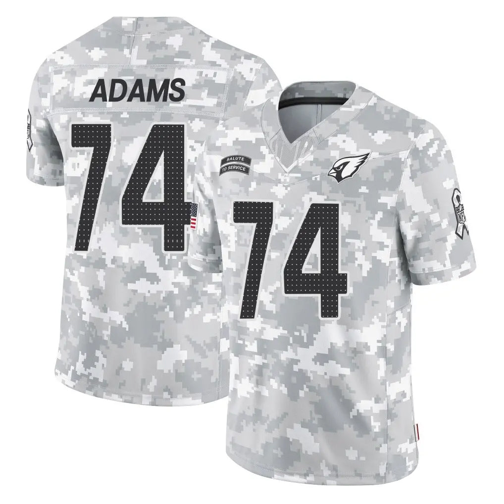 Johmsee A.Cardinals #74 Isaiah Adams Player Camo Salute to Service Limited Home Stitched Jerseys