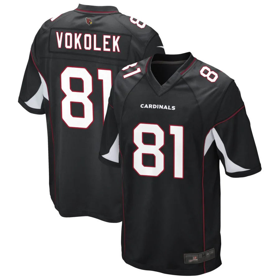 Johmsee A.Cardinals #81 Travis Vokolek Player Black Game Stitched Jerseys