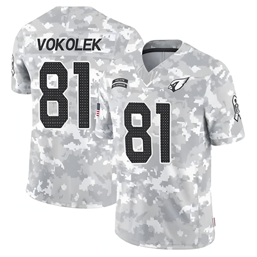 Johmsee A.Cardinals #81 Travis Vokolek Player Camo Salute to Service Limited Stitched Stitched Jerseys