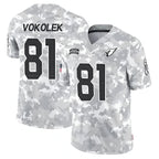 Johmsee A.Cardinals #81 Travis Vokolek Player Camo Salute to Service Limited Stitched Stitched Jerseys