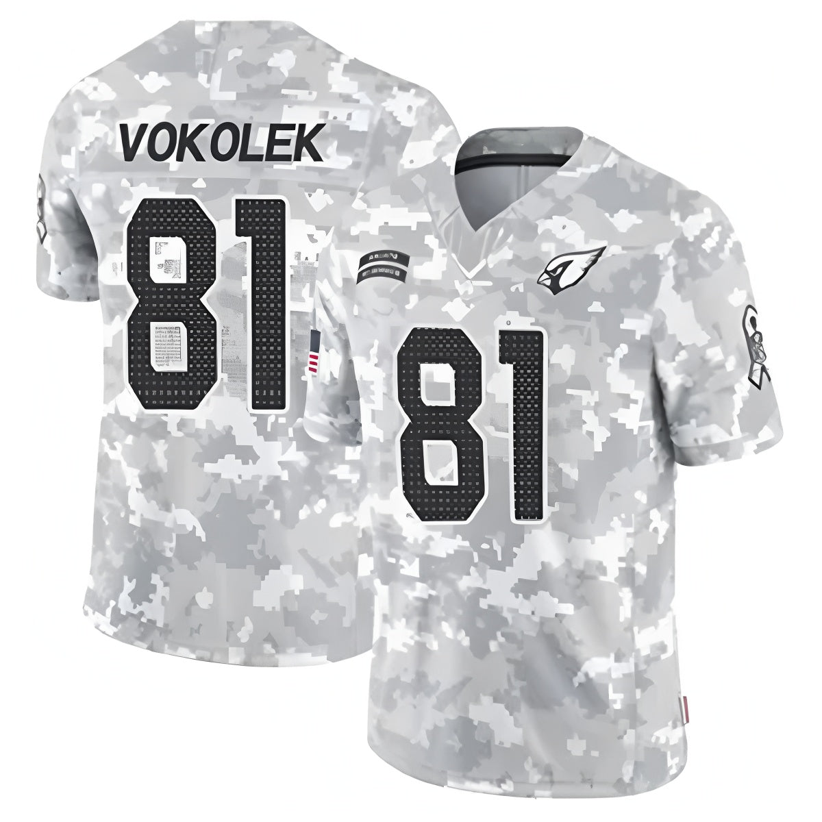 Johmsee A.Cardinals #81 Travis Vokolek Player Camo Salute to Service Limited Stitched Stitched Jerseys