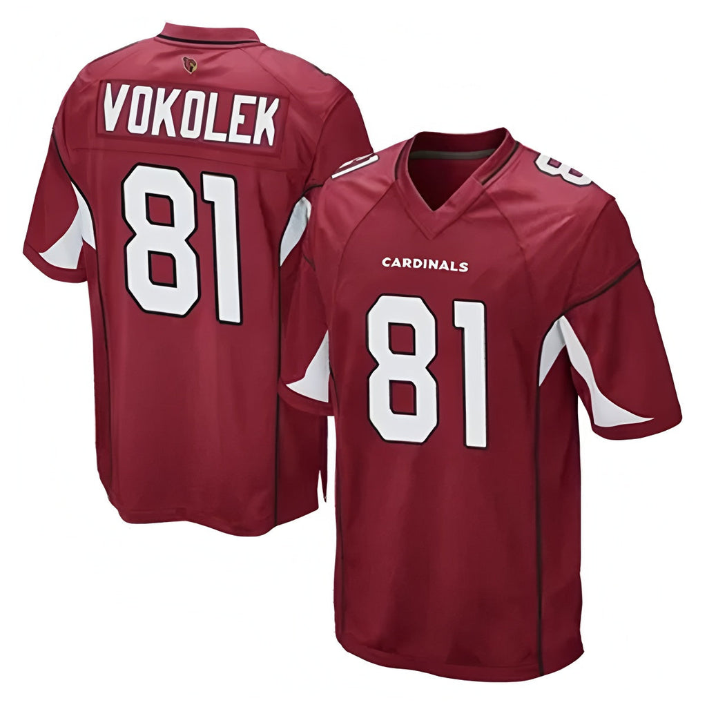 Johmsee A.Cardinals #81 Travis Vokolek Player Cardinal Game Stitched Jerseys