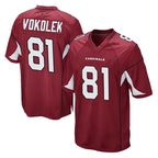 Johmsee A.Cardinals #81 Travis Vokolek Player Cardinal Game Stitched Jerseys