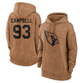 Johmsee A.Cardinals #93 Calais Campbell Player Brown Salute To Service Limited Hoodies  Stitched Jerseys