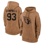 Johmsee A.Cardinals #93 Calais Campbell Player Brown Salute To Service Limited Hoodies  Stitched Jerseys