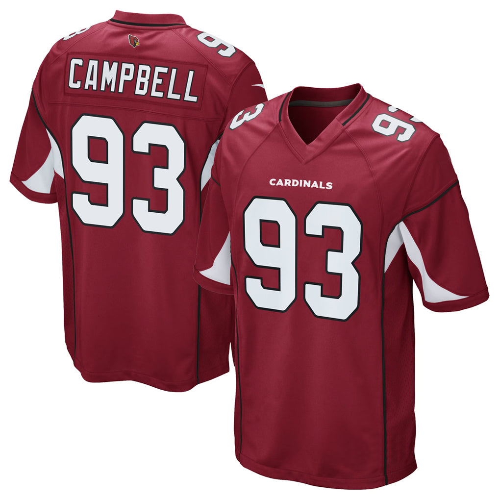 Johmsee A.Cardinals #93 Calais Campbell Player Cardinal Game Stitched  Jerseys