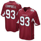 Johmsee A.Cardinals #93 Calais Campbell Player Cardinal Game Stitched  Jerseys