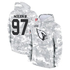 Johmsee A.Cardinals #97 Walter Nolen Player Arctic Camo Salute to Service Limited Hoodies Stitched Jerseys