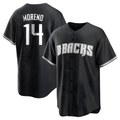 Johmsee A.Diamondbacks #14 Gabriel Moreno Player Black jersey White Replica Stitched Jerseys