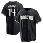 Johmsee A.Diamondbacks #14 Gabriel Moreno Player Black jersey White Replica Stitched Jerseys