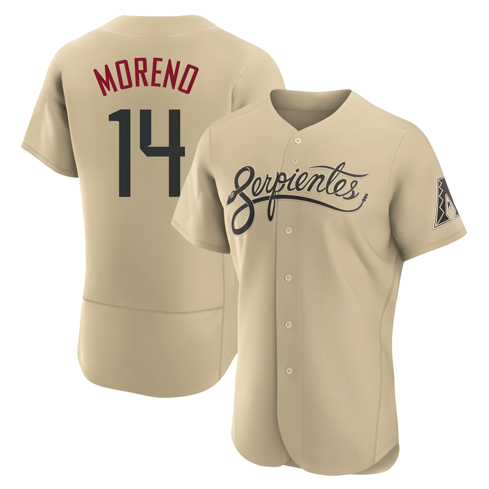 Johmsee A.Diamondbacks #14 Gabriel Moreno Player Gold City Connect Stitched Jerseys