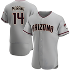 Johmsee A.Diamondbacks #14 Gabriel Moreno Player Gray Authentic Road Stitched Jerseys