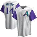 Johmsee A.Diamondbacks #14 Gabriel Moreno Player Purple Replica Alternate Cooperstown Collection Stitched Jerseys