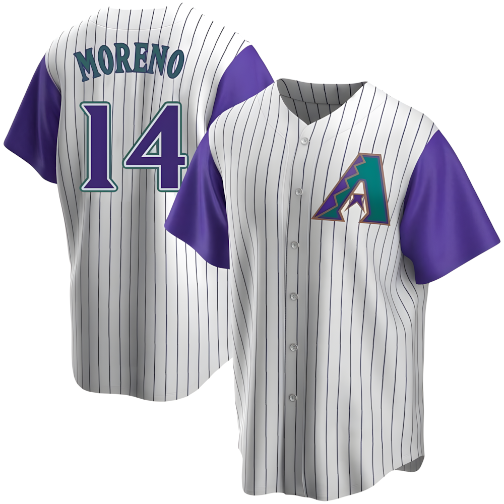 Johmsee A.Diamondbacks #14 Gabriel Moreno Player Purple Replica Alternate Cooperstown Collection Stitched Jerseys