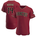 Johmsee A.Diamondbacks #14 Gabriel Moreno Player Red Authentic Crimson Alternate Stitched Jerseys