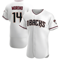 Johmsee A.Diamondbacks #14 Gabriel Moreno Player White Crimson Home Stitched Jerseys