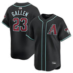 Johmsee A.Diamondbacks #23 Zac Gallen Player Black Replica Game Stitched Jerseys