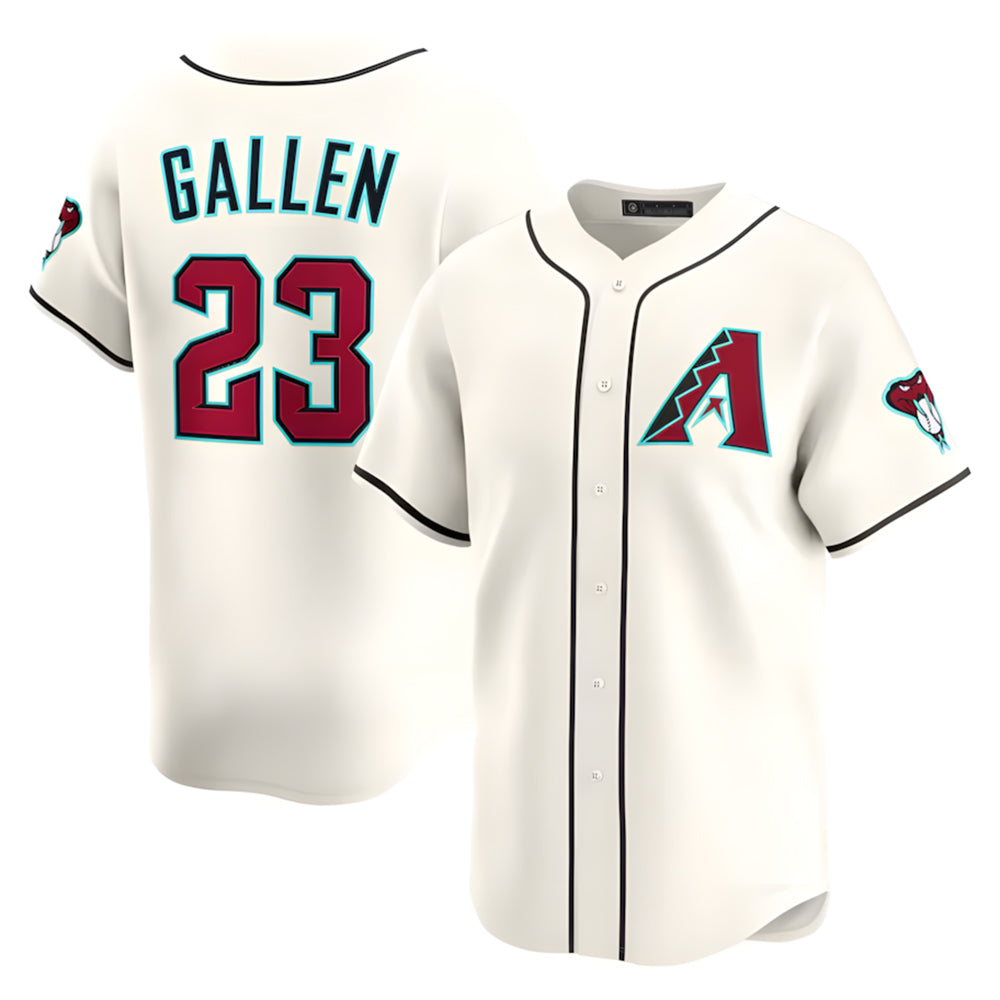 Johmsee A.Diamondbacks #23 Zac Gallen Player Cream Game Limited Stitched Jerseys