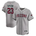 Johmsee A.Diamondbacks #23 Zac Gallen Player Gray Replica Game Stitched Jerseys