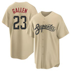 Johmsee A.Diamondbacks #23 Zac Gallen Player Light Brown City Connect Cool Replica Stitched Jerseys