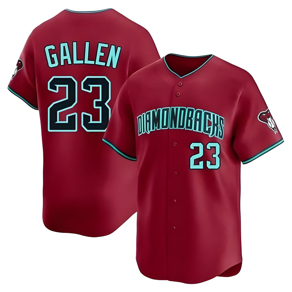 Johmsee A.Diamondbacks #23 Zac Gallen Player Red Blue reserve Replica Game Stitched Jerseys