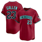 Johmsee A.Diamondbacks #23 Zac Gallen Player Red Blue reserve Replica Game Stitched Jerseys