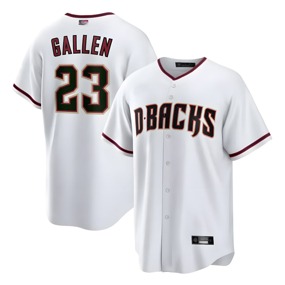 Johmsee A.Diamondbacks #23 Zac Gallen Player White Cool Replica Stitched Jerseys