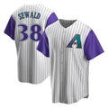 Johmsee A.Diamondbacks #38 Paul Sewald Player  Cream Purple Alternate Cooperstown Collection Stitched Jersey