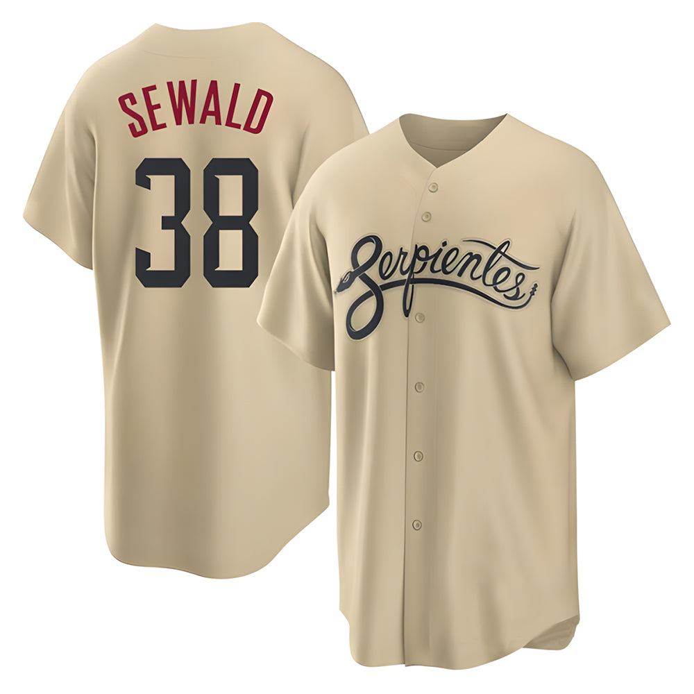 Johmsee A.Diamondbacks #38 Paul Sewald Player Gold City Connect Cool Stitched Jersey