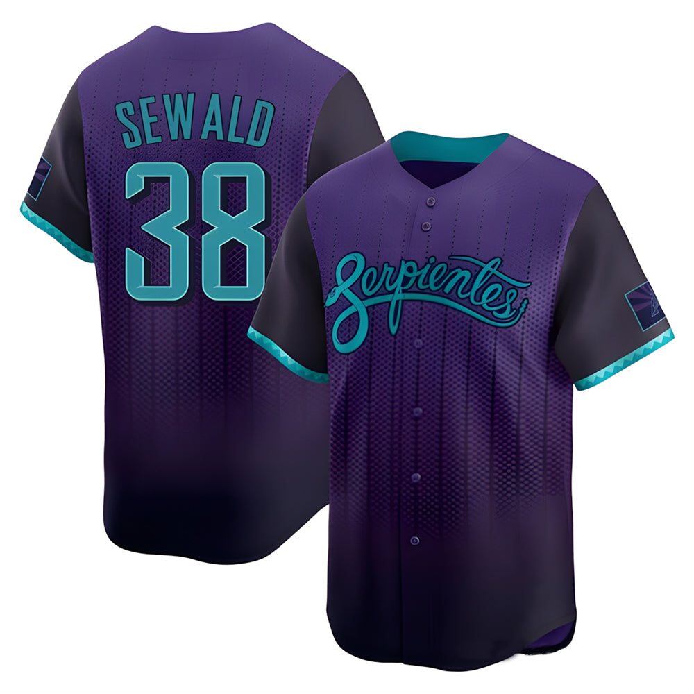 Johmsee A.Diamondbacks #38 Paul Sewald Player Purple Limited 2025 City Connect Stitched Jersey