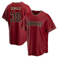 Johmsee A.Diamondbacks #38 Paul Sewald Player Red Alternate Replica Stitched Jersey