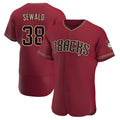 Johmsee A.Diamondbacks #38 Paul Sewald Player Red Crimson Alternate Stitched Jersey