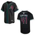 Johmsee A.Diamondbacks #41 Carlos Santana Player Black Player game time Stitched Jersey
