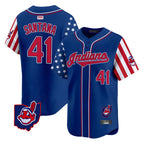 Johmsee A.Diamondbacks #41 Carlos Santana Player Royal Independence Day Vapor Premier Limited Stitched Jersey