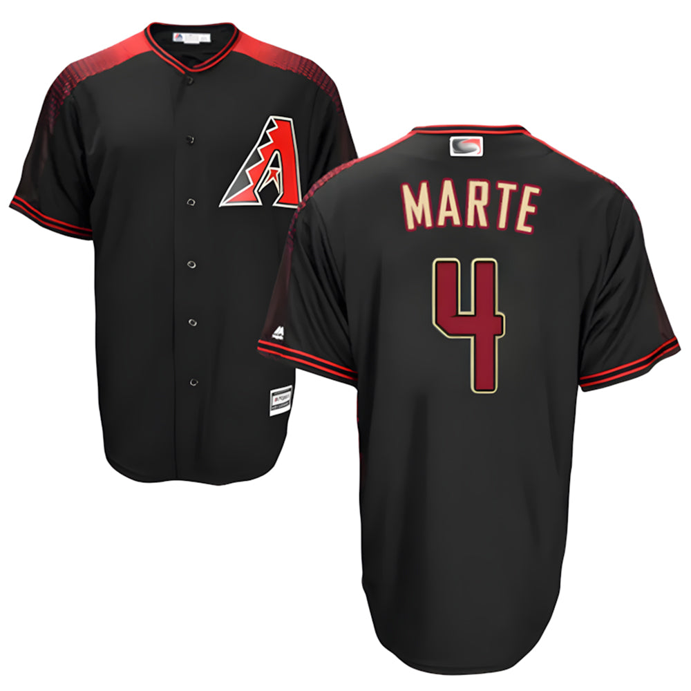 Johmsee A.Diamondbacks #4 Ketel Marte Player Black Big & Tall Replica Limited Stitched Jerseys