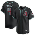 Johmsee A.Diamondbacks #4 Ketel Marte Player Black Replica Game Stitched Jerseys